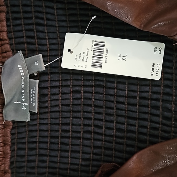 Anthropologie strapless vegan leather new top with tag - Picture 6 of 6